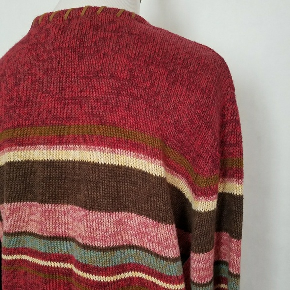 Multicolored Stripes Front Zip Cardigan - Picture 5 of 9